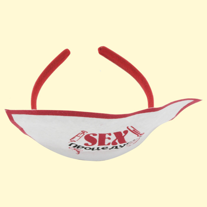 Ободок медсестры, карнавальный Sex процедуры, один размер, 15 см × 1,5 см × 20 см