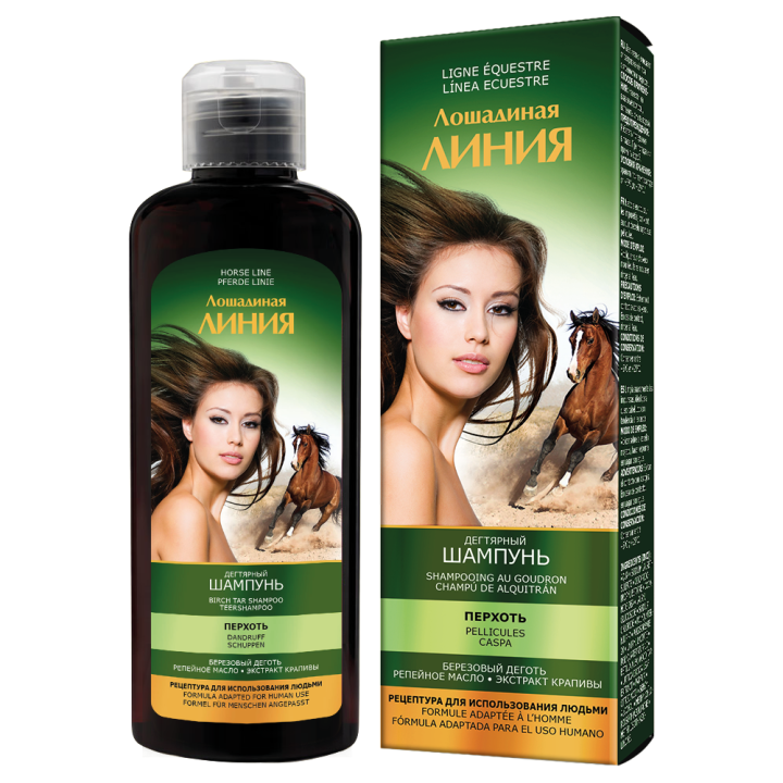 Pharma Group Horse Line Tar Shampoo for Dandruff, 200 ml