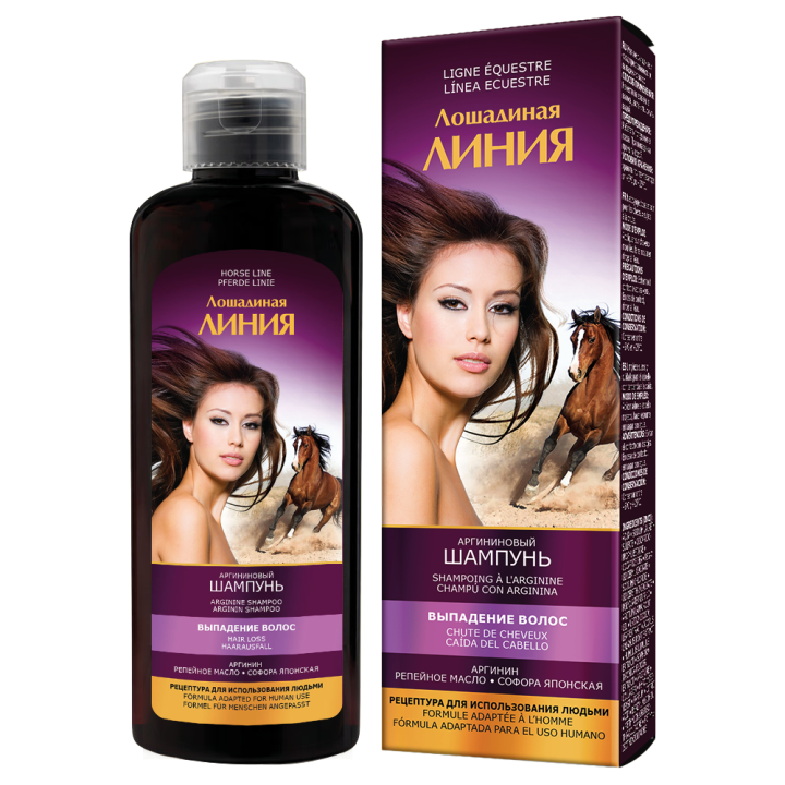 Pharma Group Horse Line – Arginin Shampoo für Haare mit Haarausfall-Neigung, 200 ml
