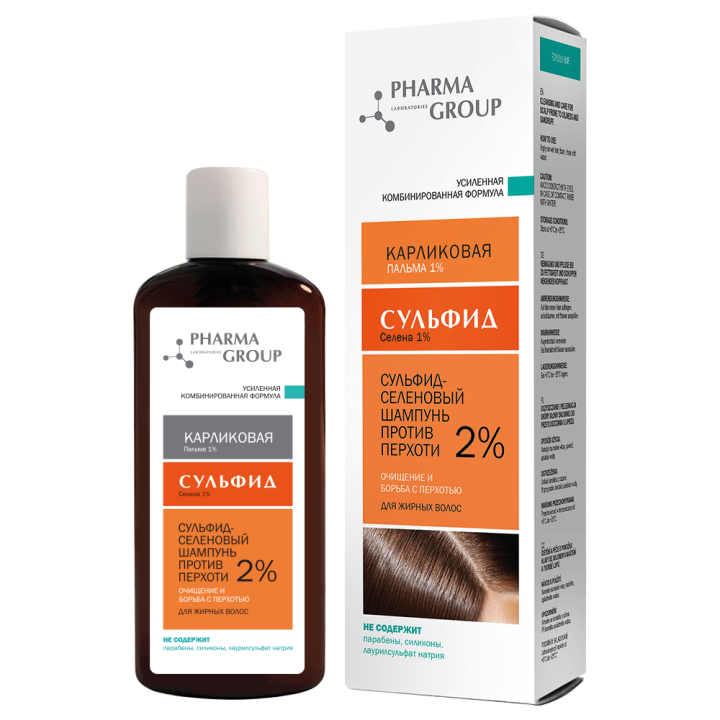 Pharma Group SELENIUM Anti-Schuppen-Shampoo 2 % Selen-Sulfid für fettiges Haar, 150 ml *