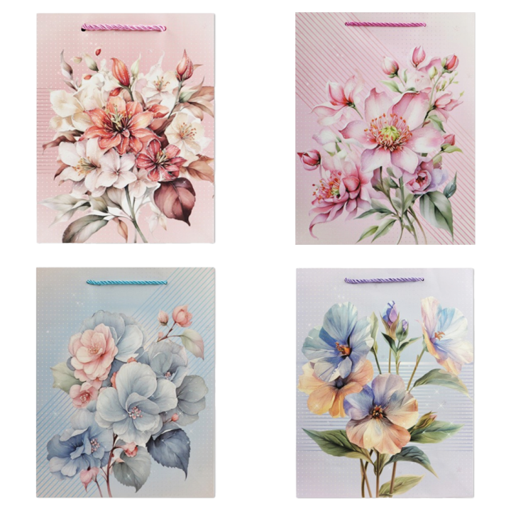 Geschenktasche 12er Set, 18 x 24 x 8,5 cm