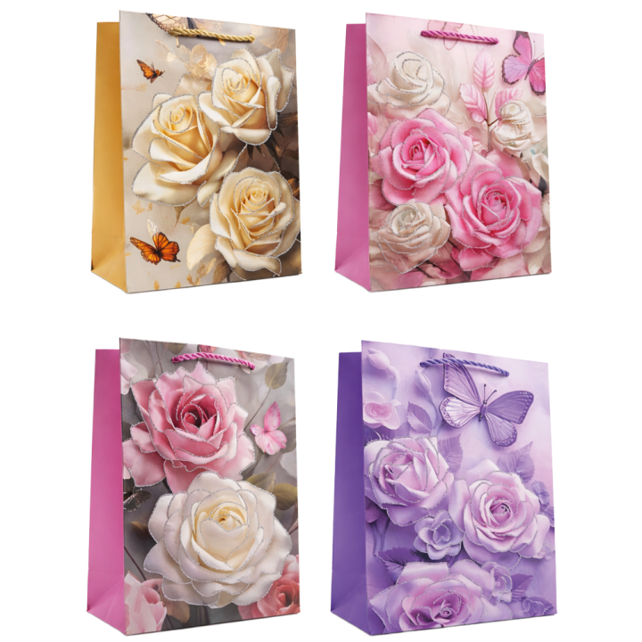 Geschenktasche 12er Set, 18 x 24 x 8,5 cm