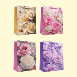 Geschenktasche 12er Set, 18 x 24 x 8,5 cm