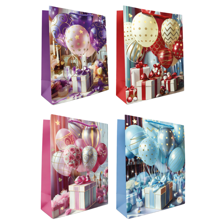 Geschenktasche 12er Set, 26 x 32 x 10 cm