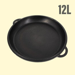Deckel-Bratpfanne für Kasan 12 L, aus Gusseisen