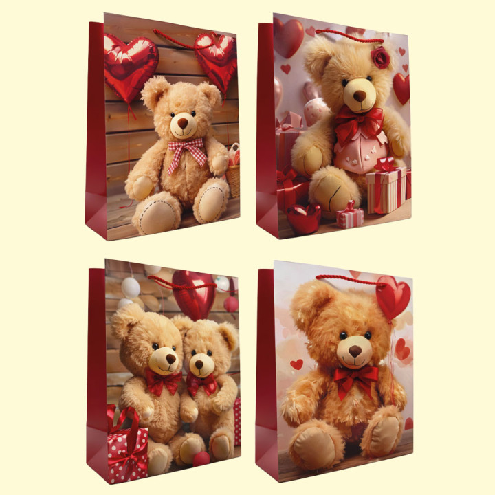 Geschenktasche 12er Set, 26 x 32 x 10 cm