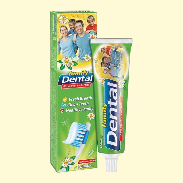 DENTAL Family зубная паста, прополис и травы, 100 мл