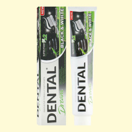 DENTAL Dream Black & White Zahnpasta mit Bambuskohle, 100 ml