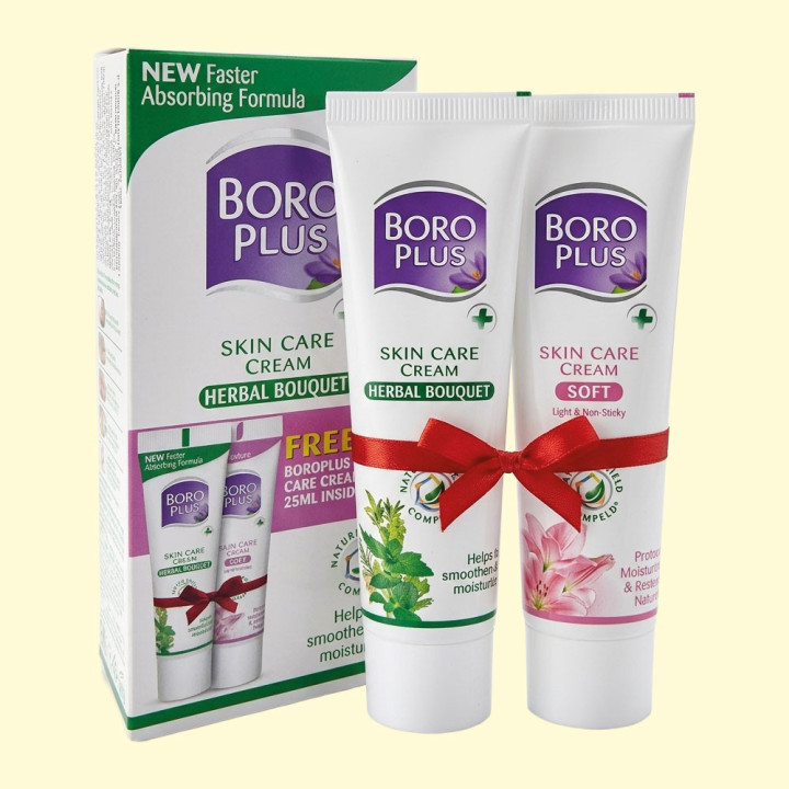 Boro Plus cream set, herbal bouquet (green), 25 ml + Boro Plus soft cream, 25 ml