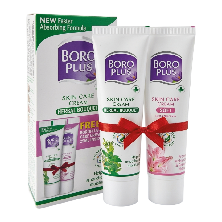 Boro Plus cream set, herbal bouquet (green), 25 ml + Boro Plus soft cream, 25 ml