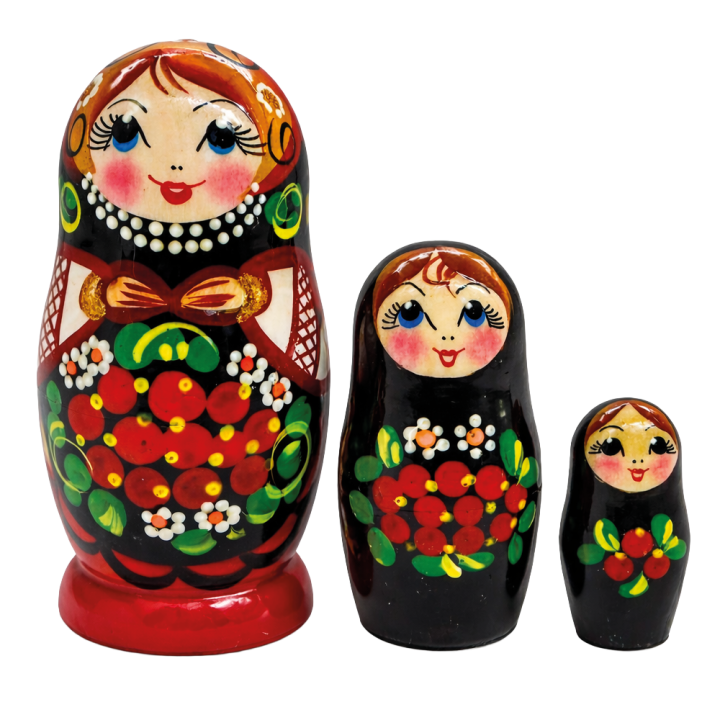 Матрёшка Рябина малая M3, 11 см