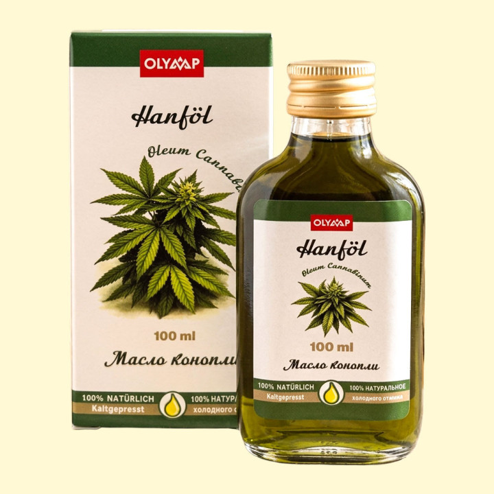 Масло конопли, 100 мл, многоязычная упаковка: RU, DE, EN, FR, ES, IT *