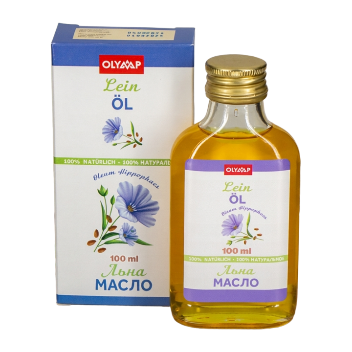 Leinsamenöl, 100 ml, mehrsprachige Verpackung: RU, DE, EN, FR, ES, IT *