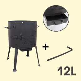 Utschak für Kasan 12 L, Stahl 2 mm, Ø 40 cm, 57 cm