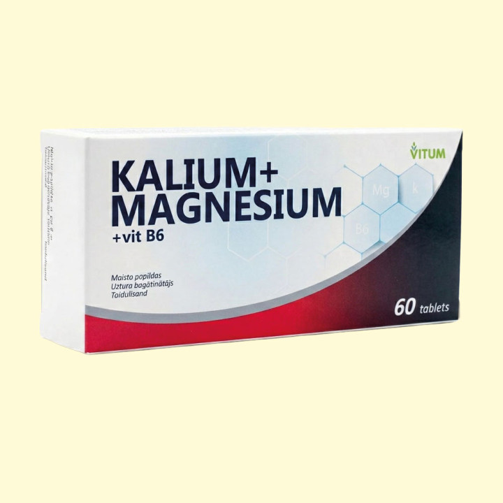 Potassium + magnesium + vitamin B6, VITUM 60 tablets