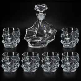 Whiskyglas-Set Karaffe 800 ml + 6 Gläser 300 ml