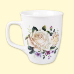 4-Tassen-Set Weiße Rosen, 0,4 L *