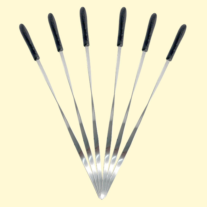 6 Spieße für Elektrischen Grill, 32 cm lang, 1,4 mm dick *