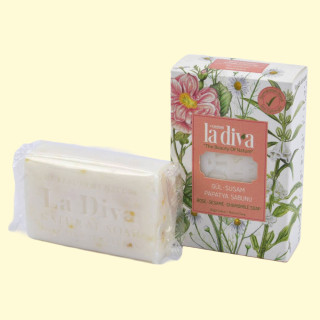 La Diva Natural Soap with roses, sesame seeds and chamomile, 100 g