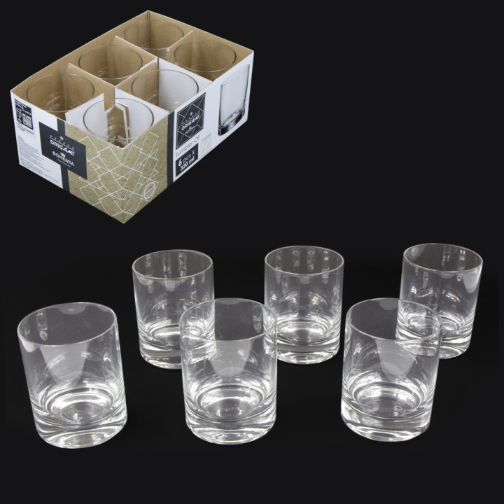Whiskygläser Set ORIGAMI aus böhmischem Kristall 6-tlg x 320 ml
