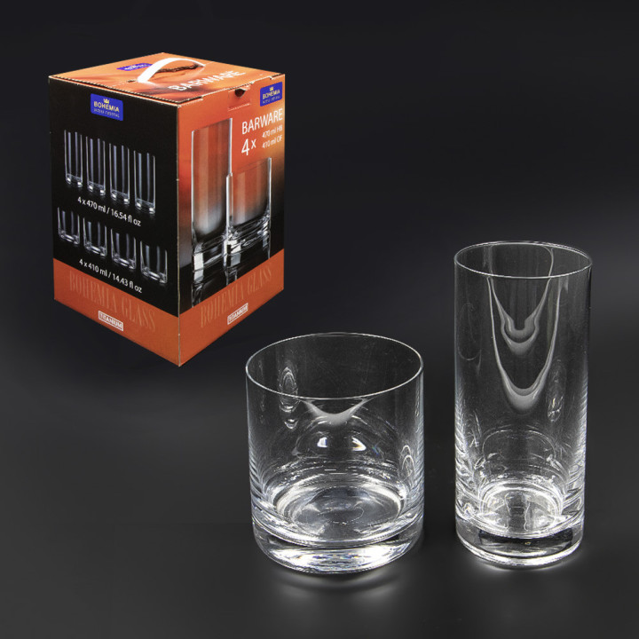 Gläser-Set BARWARE, 4 x 470 ml und 4 x 410 ml