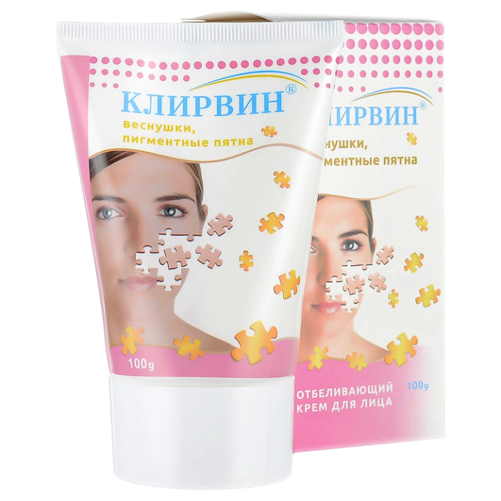 Bleaching Gesichtscreme "Klirvin" gegen Sommersprossen und Altersflecken, 100 g