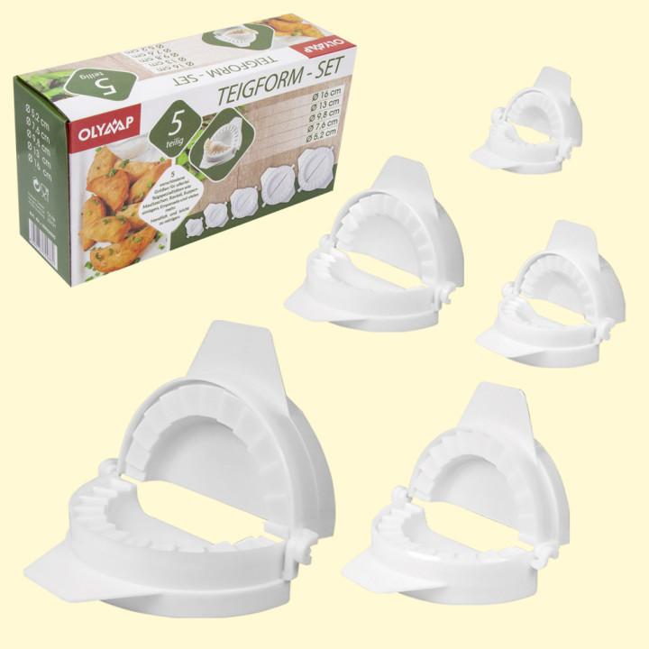 Teigformer-Set 5-teilig, Ø - 16 - 13 - 9,8 - 7,6 - 5,2 cm