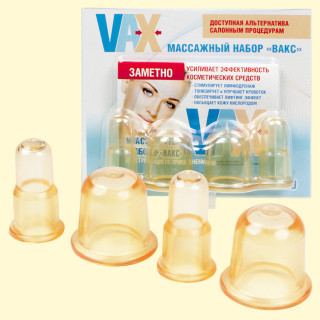 Set für Massage  VAX aus Gummi 4 St H-3,5 cm Ø 3,2 cm und H-4 cm Ø 2,2 cm