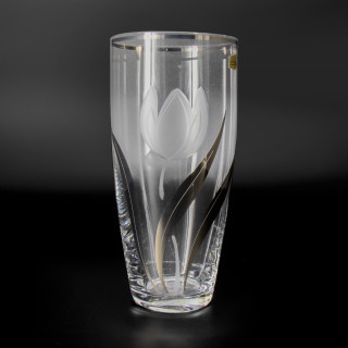 Vase CRYSTALEX Bohemia Tulip with Silver, 250 mm