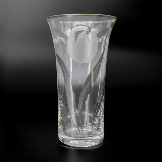 Vase CRYSTALEX Bohemia Tulpe mit Silber, 255 mm