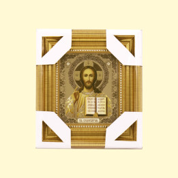 Ikone "Вседержитель",  im Rahmen, goldener Prägedruck, 18  х 16 сm