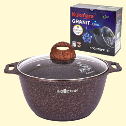 Kochtopf mit Glasdeckel "Granit Ultra Induction" 4 L, Nicht für Weiterverkauf über Internet