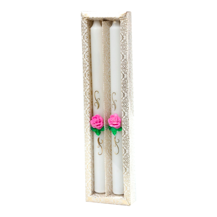 Hochzeitkerzen aus Wachs, 2 St., 26 cm, ⌀ ca. 2 cm