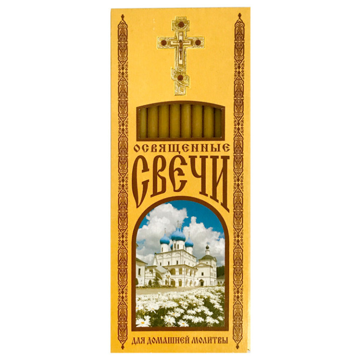 Paraffinkerzen-Set "Домашняя молитва" 12 St., für Hausgottesdienst, 18 cm, ⌀ ca.5 mm