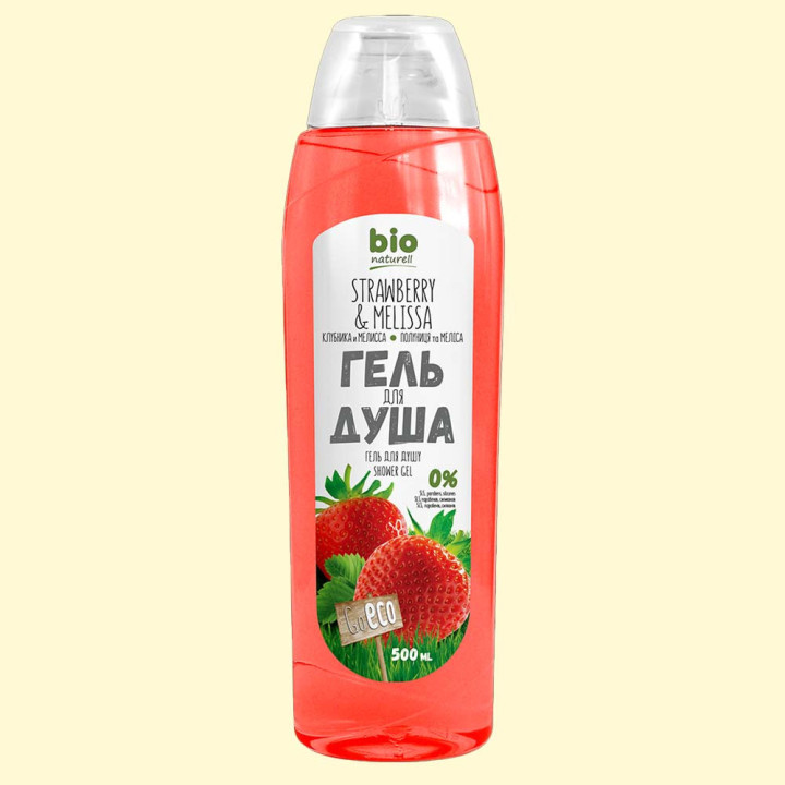 Duschgel BIO Naturell Erdbeere und Melisse 500 ml