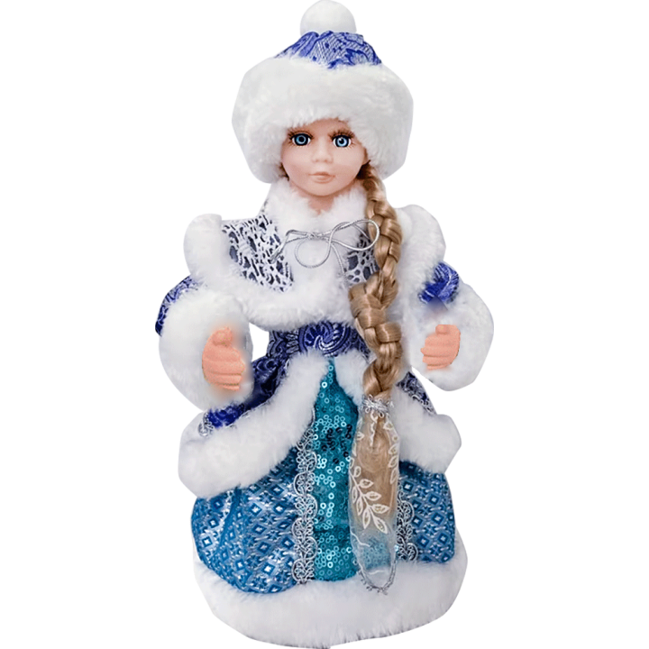 Figurine Snow Maiden in blue, with a compartment for sweets and gifts, 35 cm