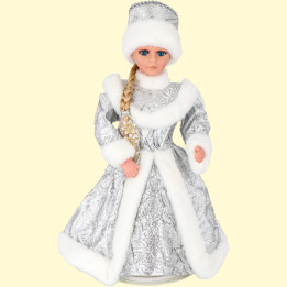 Figurine Snow Maiden in silver, with a compartment for sweets and gifts, 40 cm
