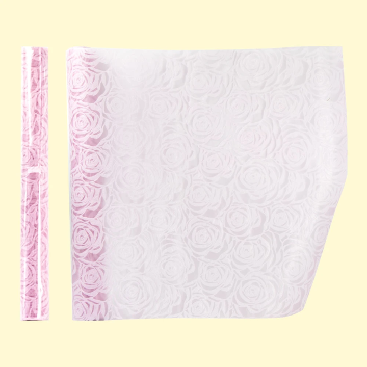 Verpackungsmaterial Laminierter Filz Rosen 53cm x 2,7m Rosa