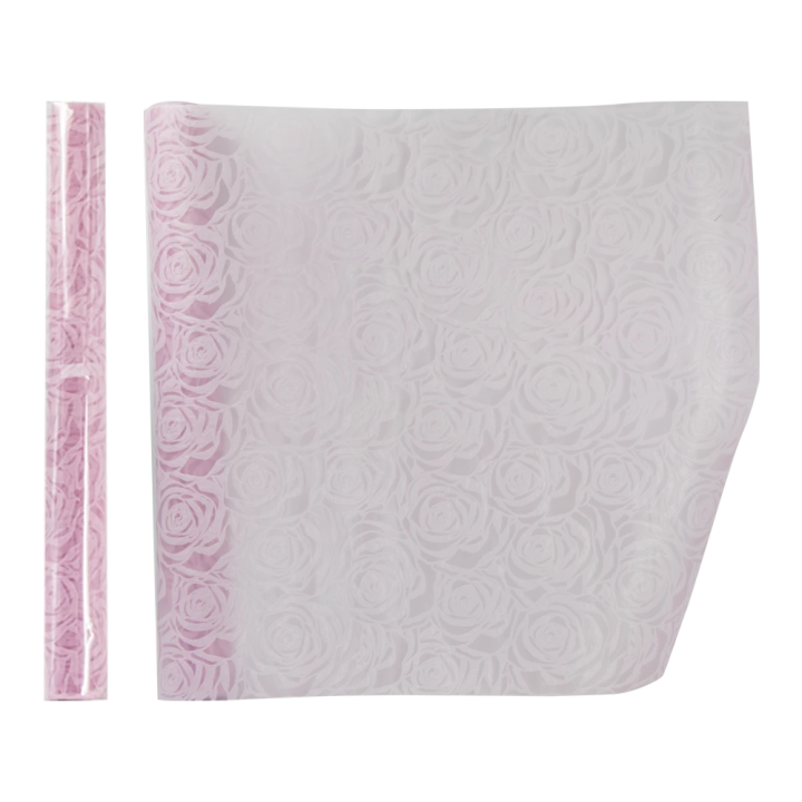 Verpackungsmaterial Laminierter Filz Rosen 53cm x 2,7m Rosa
