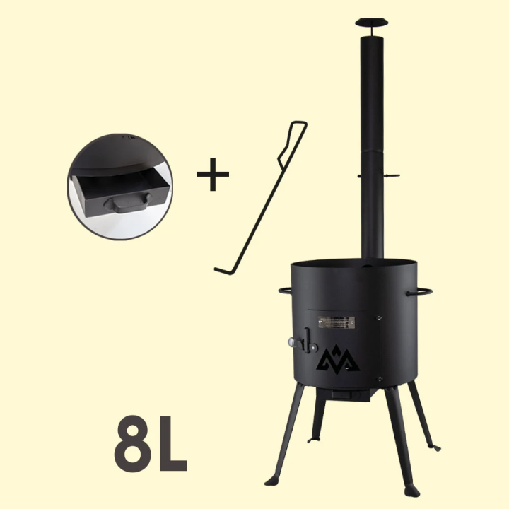 Utschak mit Schornstein für Kasan 8 L, Ø 352 mm, H: 620 mm