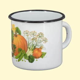 Pumpkin mug 1 L, Ø 12 cm, enamelled