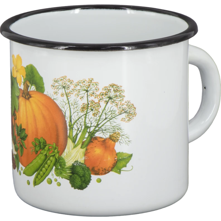 Becher Kürbis 1 L, Ø 12 cm, emailliert