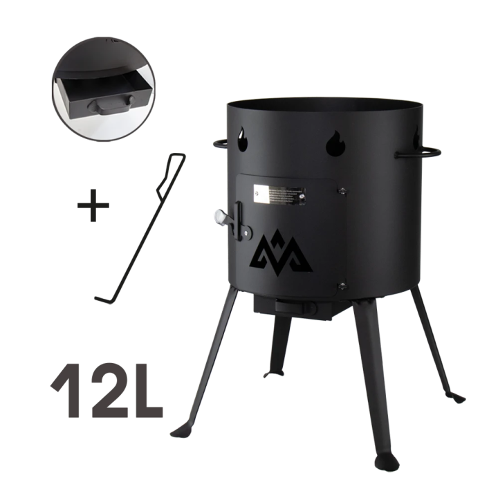 Cauldron with collapsible chimney for 12 l cauldron, Ø 405 mm, h: 630 cm
