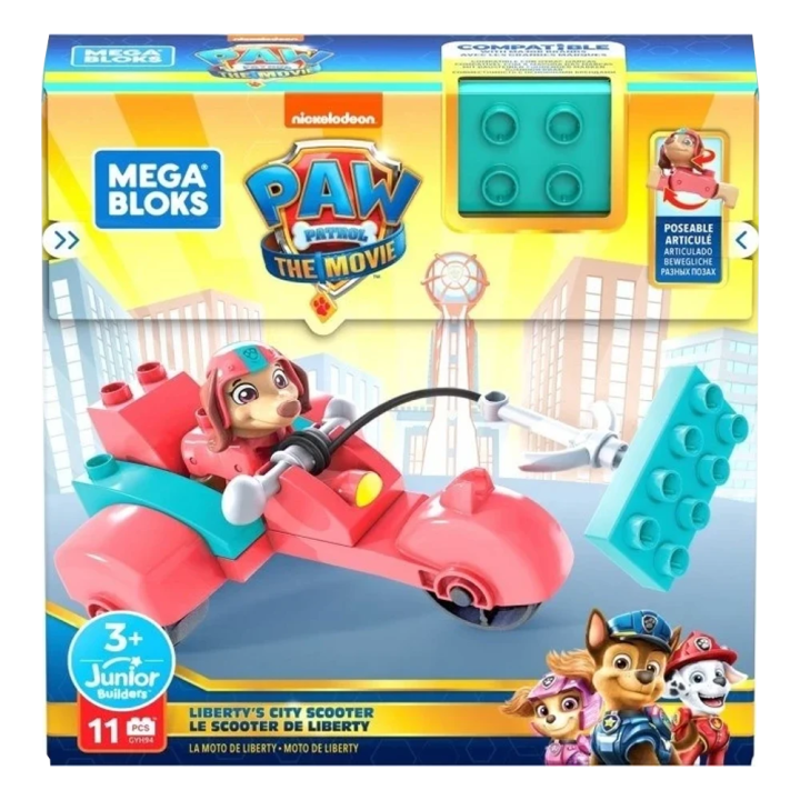 Блочный конструктор Mega Bloks Щенячий патруль Скутер Либерти, 11 деталей