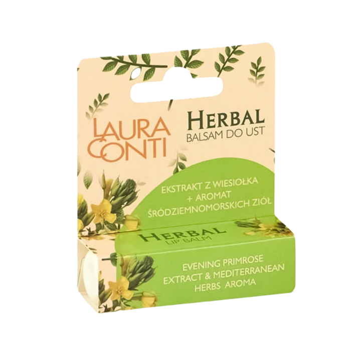 Laura Conti Herbal Lip Balm with evening primrose and Mediterranean herbs 4,8 g
