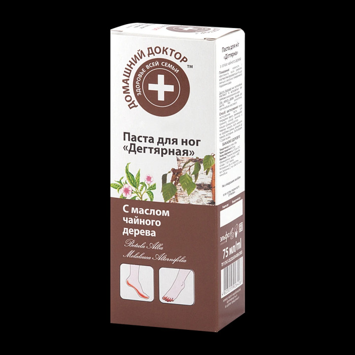 Fußpaste Domaschnij Doktor Birkenteer mit Teebaumöl, 75 ml