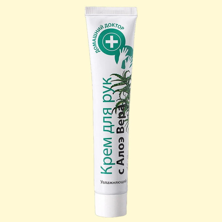 Handcreme Domaschnij Doktor Befeuchtung mit Aloe Vera, 42 ml