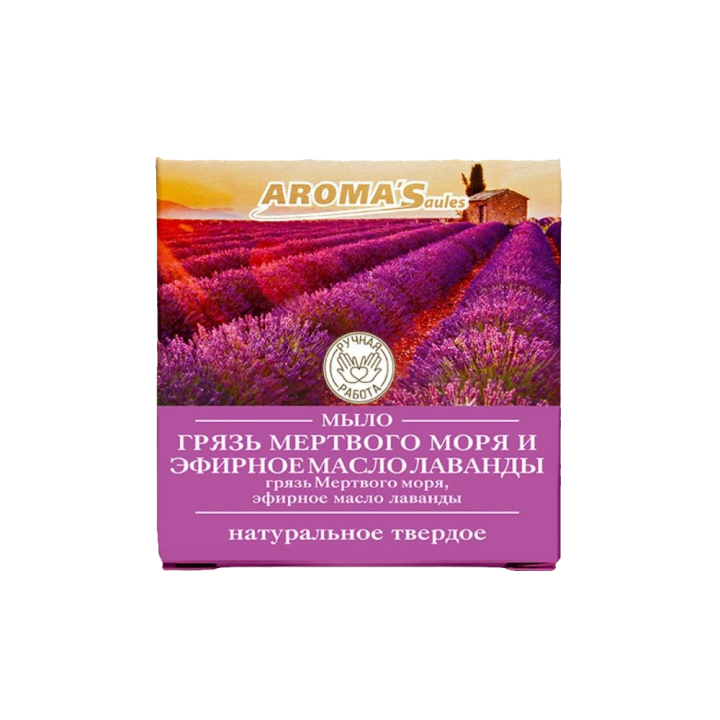 Feste Seife AROMA'Saules mit Schlamm aus dem Toten Meer und Lavendel, 80 g