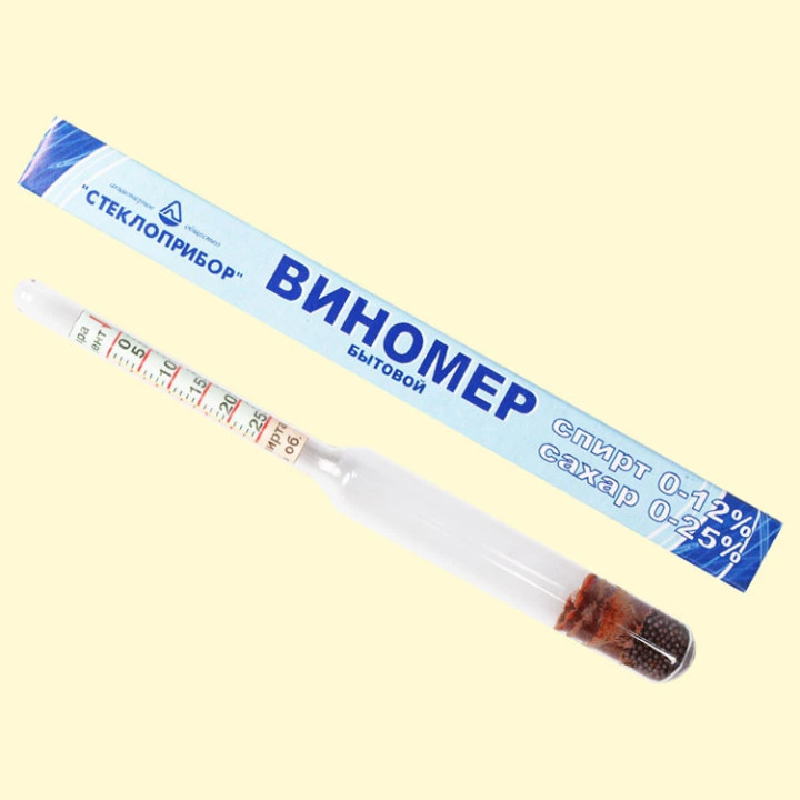 Alcohol meter - alcohol 0-12%, sugar 0-25%, household