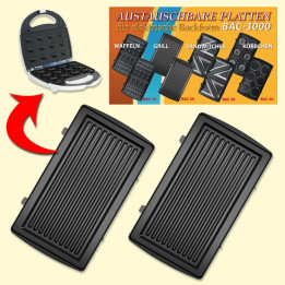 Aufsatzplatten BAC-20 für den elektrischen Backautomat Nussbäcker BAC-3000 - GRILL